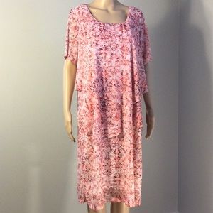 CATHERINES SHORT-SLV RED WHITE TIERED DRESS